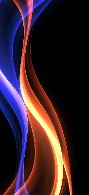 Rolgordijn voor het raam Oranje en blauwe animatie