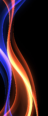 Rolgordijn voor het raam Oranje en blauwe animatie