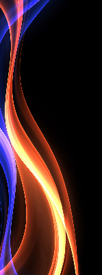 Rolgordijn voor het raam Oranje en blauwe animatie