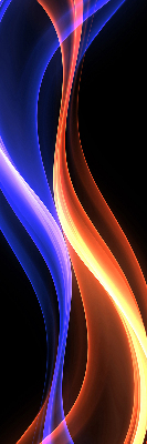 Rolgordijn voor het raam Oranje en blauwe animatie