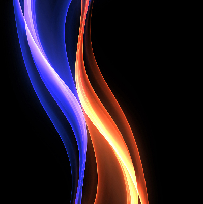 Rolgordijn voor het raam Oranje en blauwe animatie