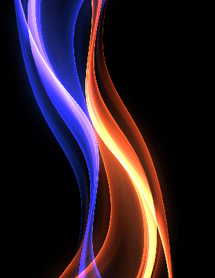 Rolgordijn voor het raam Oranje en blauwe animatie