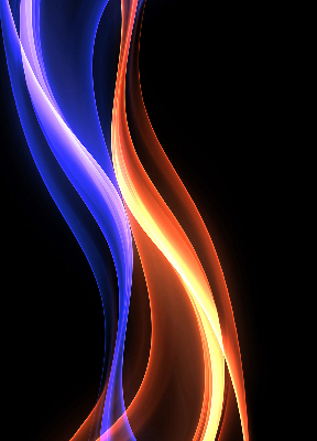 Rolgordijn voor het raam Oranje en blauwe animatie