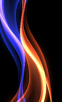 Rolgordijn voor het raam Oranje en blauwe animatie