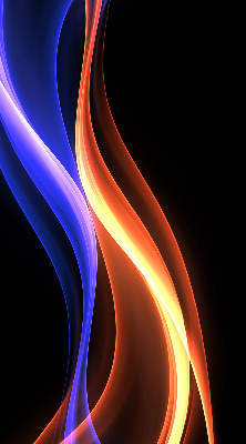 Rolgordijn voor het raam Oranje en blauwe animatie