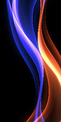 Rolgordijn voor het raam Oranje en blauwe animatie