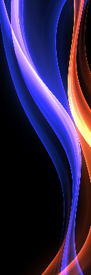 Rolgordijn voor het raam Oranje en blauwe animatie