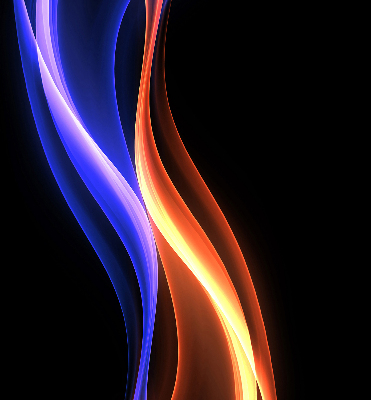 Rolgordijn voor het raam Oranje en blauwe animatie