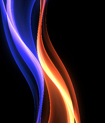 Rolgordijn voor het raam Oranje en blauwe animatie