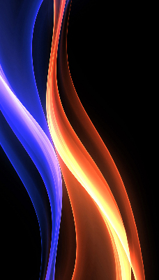 Rolgordijn voor het raam Oranje en blauwe animatie