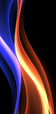 Rolgordijn voor het raam Oranje en blauwe animatie