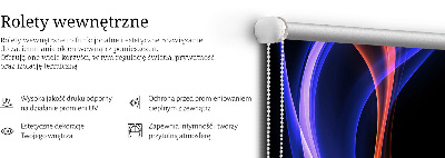 Rolgordijn voor het raam Oranje en blauwe animatie