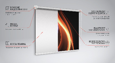 Rolgordijn voor het raam Oranje en blauwe animatie