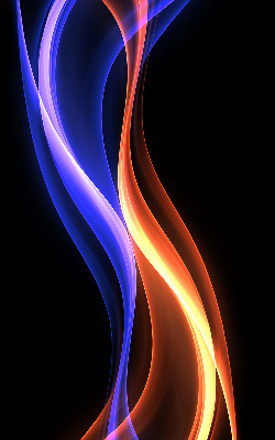 Rolgordijn voor het raam Oranje en blauwe animatie