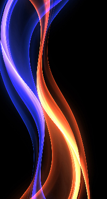 Rolgordijn voor het raam Oranje en blauwe animatie