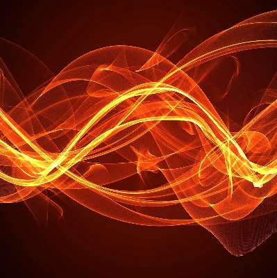 Rolgordijn voor het raam Oranje abstractie