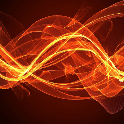 Rolgordijn voor het raam Oranje abstractie