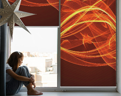 Rolgordijn voor het raam Oranje abstractie