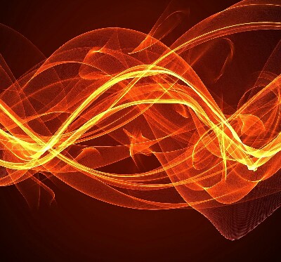 Rolgordijn voor het raam Oranje abstractie