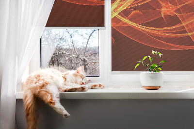 Rolgordijn voor het raam Oranje abstractie