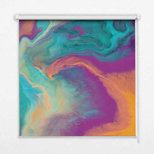 Rolgordijn voor het raam Uitspoelen van verf