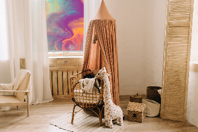 Rolgordijn voor het raam Uitspoelen van verf