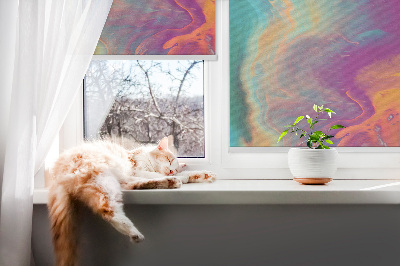 Rolgordijn voor het raam Uitspoelen van verf