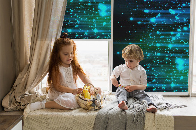 Rolgordijn verduisterend Blauwe hagel