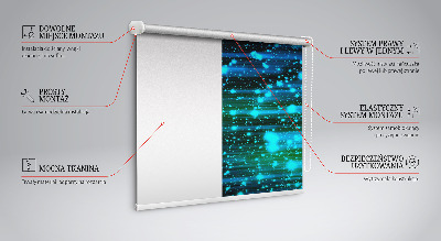 Rolgordijn verduisterend Blauwe hagel