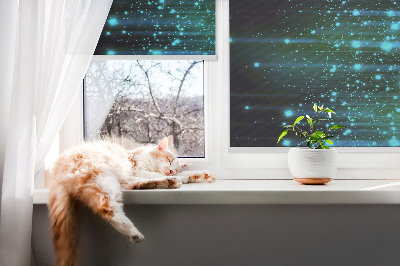 Rolgordijn verduisterend Blauwe hagel