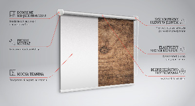 Rolgordijn voor het raam Donker hout