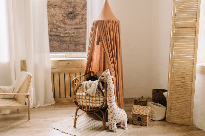 Rolgordijn voor het raam Donker hout