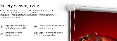 Rolgordijn verduisterend Een appel overgoten met water