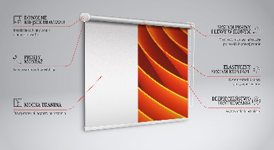 Rolgordijn voor het raam Oranje abstractie