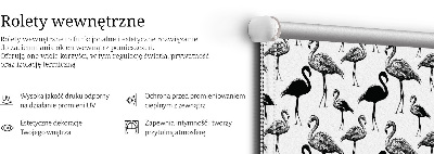 Rolgordijn verduisterend Zwarte flamingo's