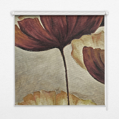 Rolgordijn voor het raam Bloemen