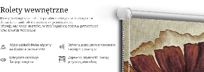 Rolgordijn voor het raam Bloemen