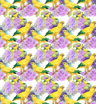 Rolgordijn voor het raam Gele papegaaien