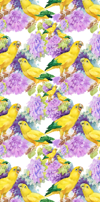 Rolgordijn voor het raam Gele papegaaien