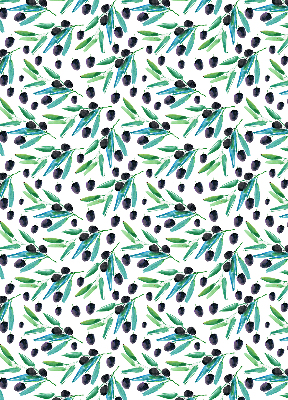 Rolgordijn verduisterend Bladeren en pruimen