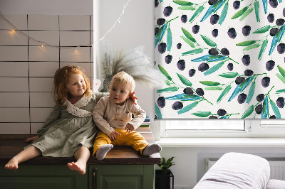 Rolgordijn verduisterend Bladeren en pruimen