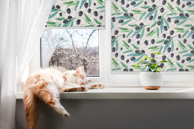 Rolgordijn verduisterend Bladeren en pruimen