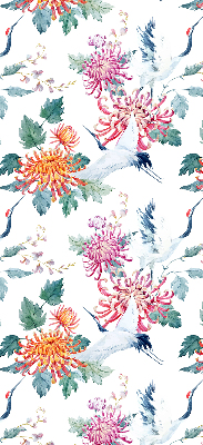 Rolgordijn verduisterend Reiger en bloem