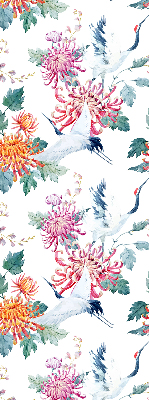 Rolgordijn verduisterend Reiger en bloem