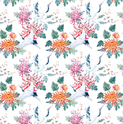 Rolgordijn verduisterend Reiger en bloem