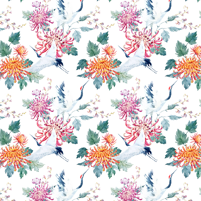 Rolgordijn verduisterend Reiger en bloem