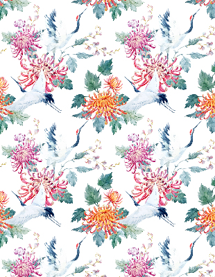 Rolgordijn verduisterend Reiger en bloem