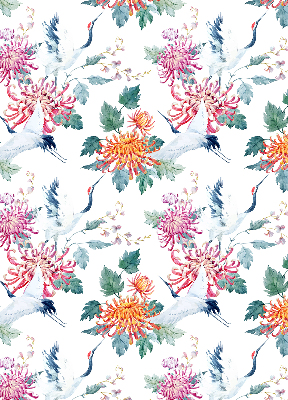 Rolgordijn verduisterend Reiger en bloem