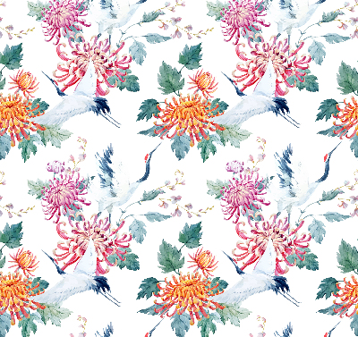 Rolgordijn verduisterend Reiger en bloem