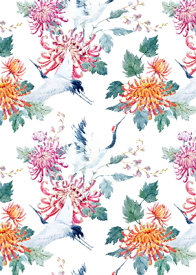 Rolgordijn verduisterend Reiger en bloem